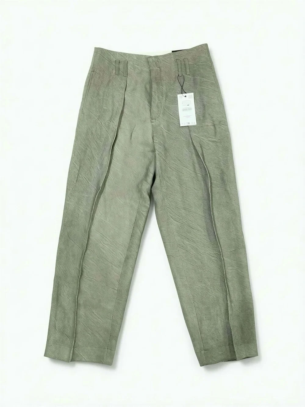 Zara Olive Green Tailored Dress Pants